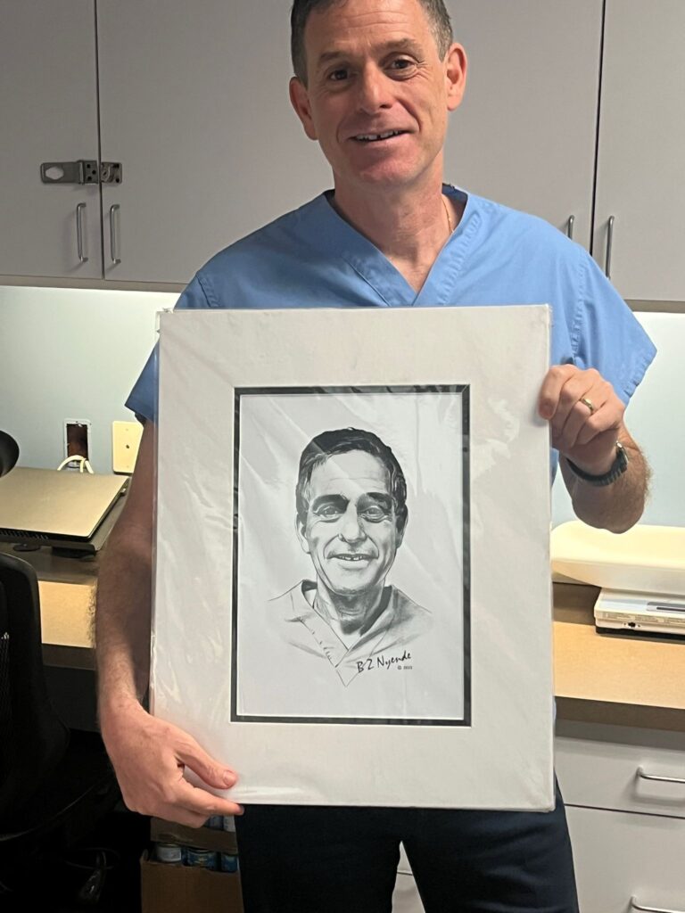Dr. Steinmetz with his portrait